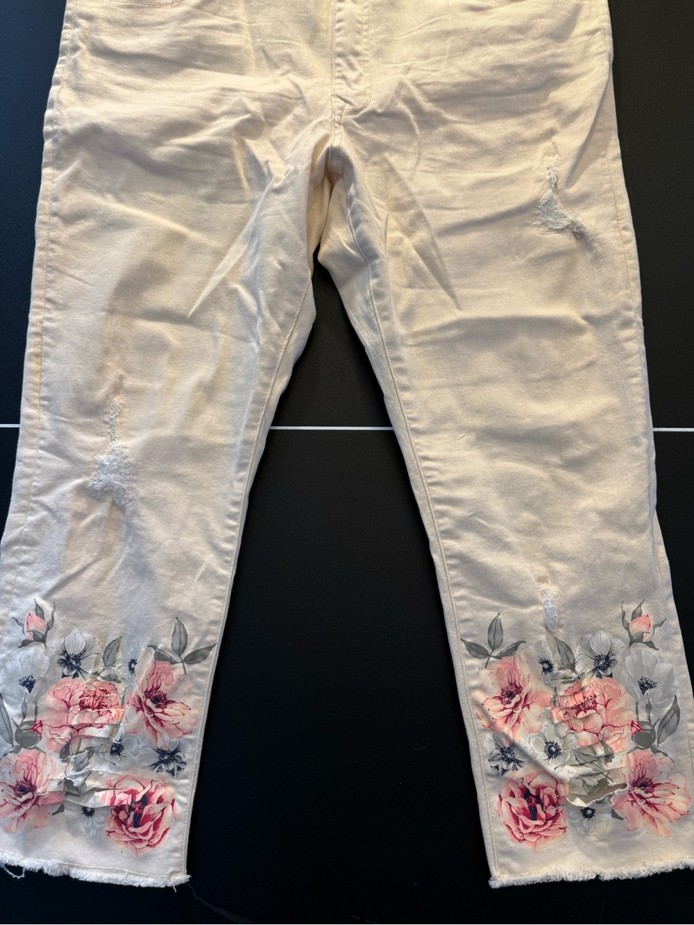 DG2 by Diane Gilman Cream Women's Jeans